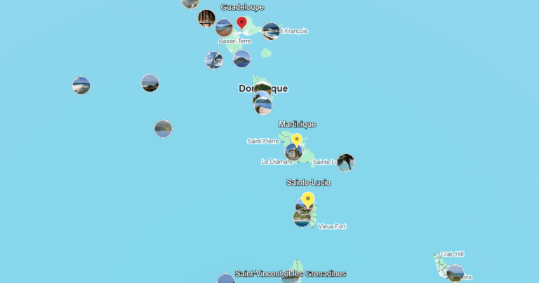 croisiere catamaran france guadeloupe carte