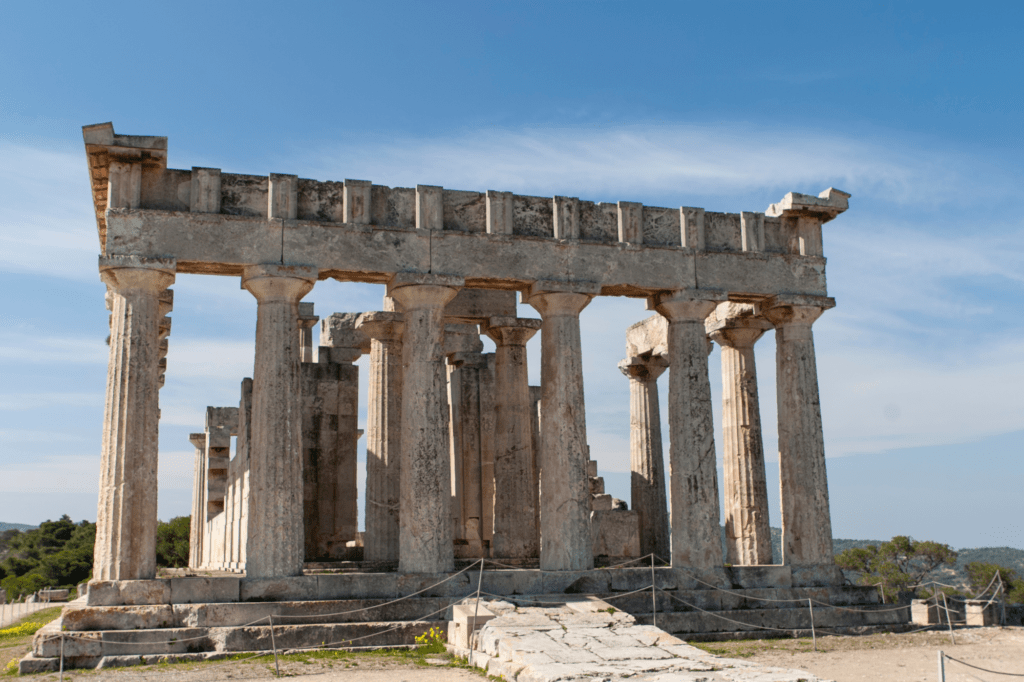 croisiere catamaran golfe saronique temple d'Aphaia