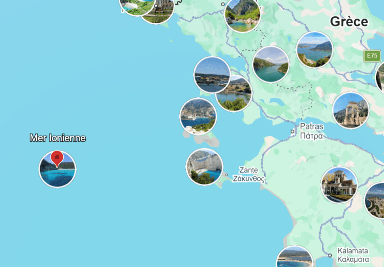croisiere catamaran grèce mer ionienne carte