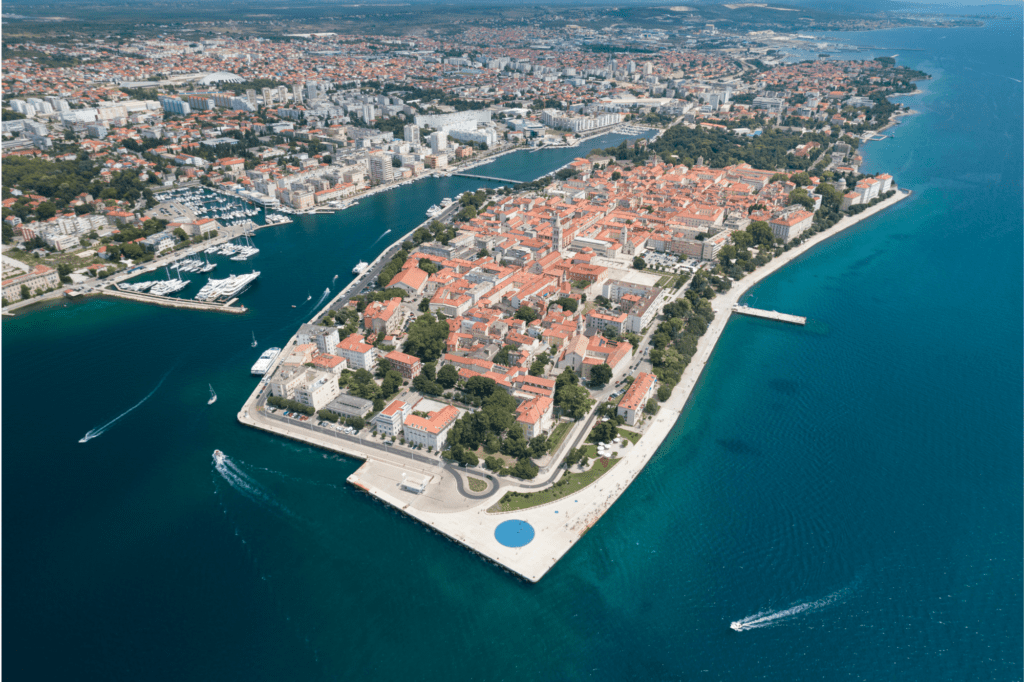 croisiere catamaran zadar vue aérienne