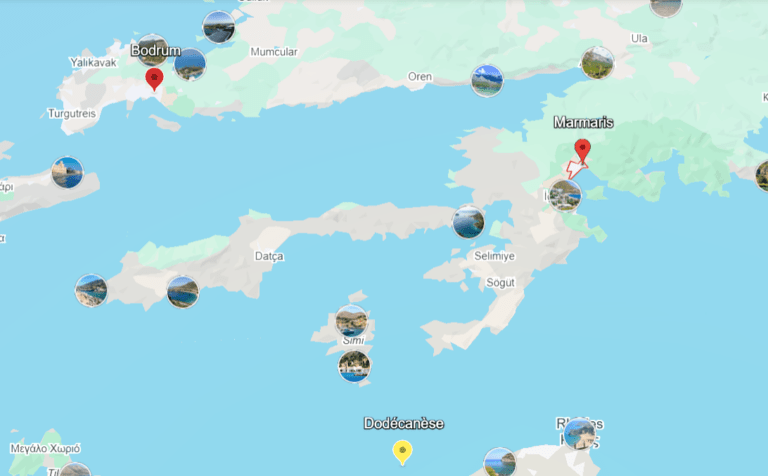 croisiere catamaran marmaris carte