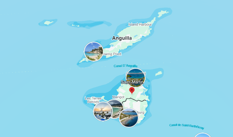 croisiere catamaran saint martin carte
